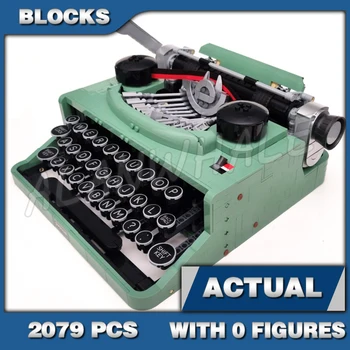 2079pcs Nápady Stroji Nostalgické List Kľúč Realistického Písania Pohyb Typebar 66886 Stavebné Bloky Auta Kompatibilné S Modelom
