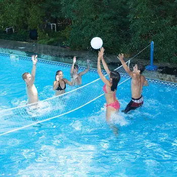 Štýlový 12 metrov V Zemi Bazén Volejbal Net Hry s Vážený Podporuje pre Fun-Naplnené Dni Vonku.