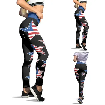 Americký Pre Jogy Ženy Nohavice USA Legíny so Systémom Vlajka custom color (Vlastné Farby Vlasteneckej Jóga Nohavice