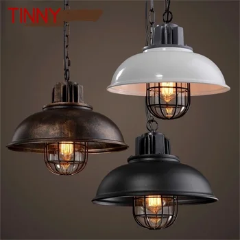 ·Pásov plechový Retro Prívesok Svetlo Klasických Loft LED Lampy, Svietidlá, Dekoračné Pre Domáce Obývacia Jedáleň