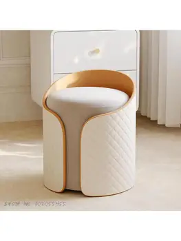 Svetlo luxusný toaletný stolček jednoduchý moderný domov spálňa toaletný stolík a stolička čisté červené doplnky krém vietor späť make-up stolice