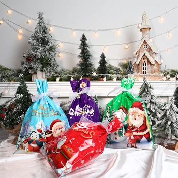 Vianočné Twist Candy Bag Veselé Vianočné Dekorácie Pre Domov Cristmas Ornament Navidad 2023 Vianočné Darčeky, Tašky Nový Rok