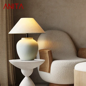 ANITA Nordic Keramická stolná Lampa Moderného Umenia Obývacia Izba, Spálňa Štúdia LED Originality Mosadz Stôl Svetlo