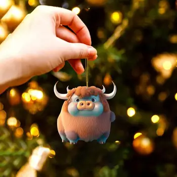 Krava Vianočné Dekorácie Jedinečný Krava Dekorácie na Vianočný Stromček Očarujúce Krava-tematické Vianočné Stromy pre Strán