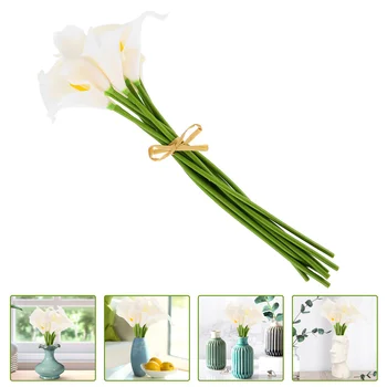 Simulácia Kala Lily DIY Kvetinové Kytice Usporiadanie Materiálu Umelé Falošné Fotografie Prop Dekor Faux Bridesmaid