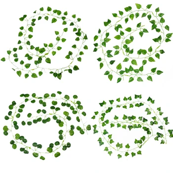 Simulácia Zelená Ratan Stromu List Zelené Rastlinné Steny Rekvizity Príslušenstvo na Vianoce Domáce Dekorácie xobw