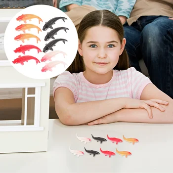10 Ks Domček Pre Bábiky Hračky Simulované Ryby Deti Predstierajú, Že Miniatúrne Ozdoby Dekor Tichom Zvieratá Trofej Plast Sklo