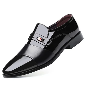 Mens Oxford Topánky Skutočné Teľacie Kože Obuv Classic Business Formálne Topánky Muž